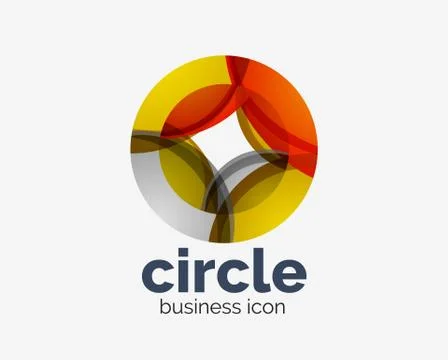 Circle abstract design logotype, round vector logo design template, internet 스톡 일러스트