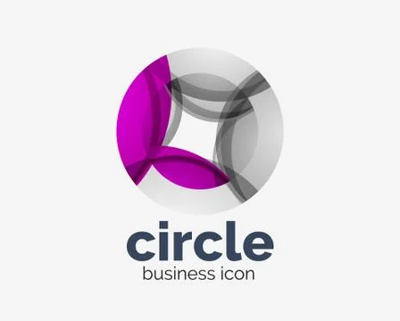 Circle abstract design logotype, round vector logo design template, internet イラスト素材