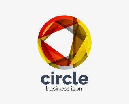 Circle abstract design logotype, round vector logo design template, internet 스톡 일러스트