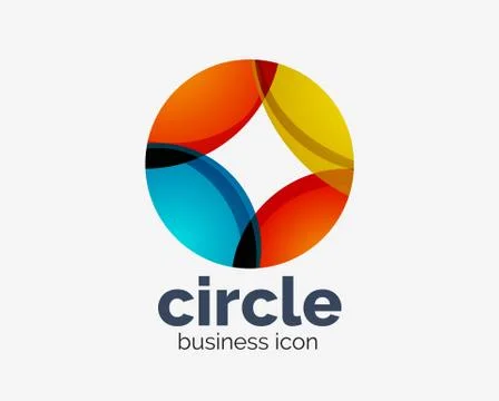 Circle abstract design logotype, round vector logo design template, internet 스톡 일러스트