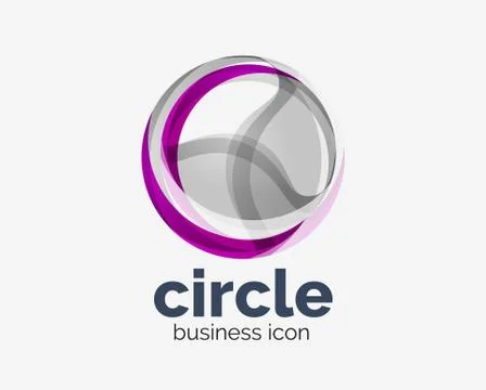 Circle abstract design logotype, round vector logo design template, internet 스톡 일러스트