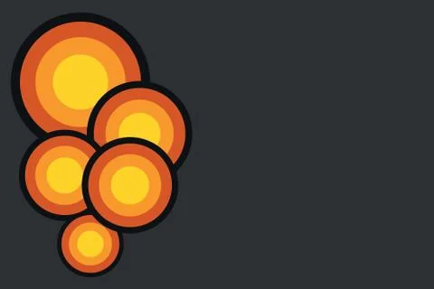 Circle abstract design. Simple and colorful circles background. Futuristic Comic Stock Illustration