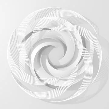 Circle Abstract Digital Flower On White Background Stock Illustration