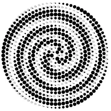 Circle abstract dotted vector background Stock Illustration