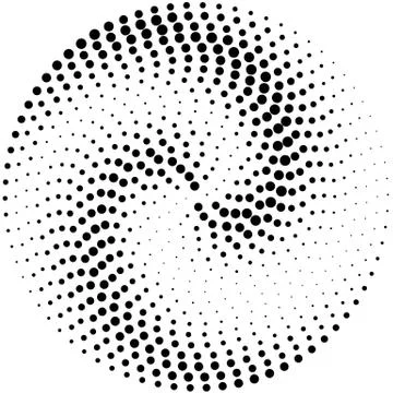 Circle abstract dotted vector background Stock Illustration