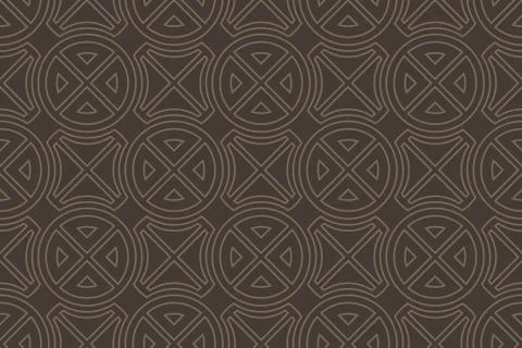 Circle abstract elements, seamless pattern Stock Illustration