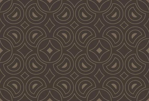 Circle abstract elements, seamless pattern Stock Illustration