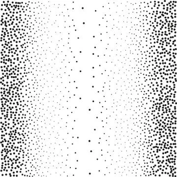 Circle, Abstract Radial Gradient, Fine Black Dots, Circle With Dots, Stock Illustration