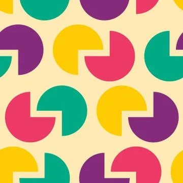 Circle Abstract retro pattern. Round background for fabric Stock Illustration
