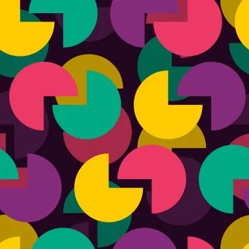 Circle Abstract retro pattern. Round background for fabric Stock Illustration