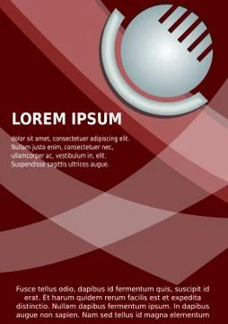 Circle abstract silver 3d logotype and transparent white abstract elements on Stock Illustration