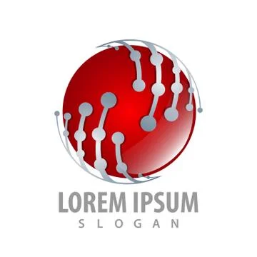 Circle abstract technology logo concept design. Symbol graphic template eleme Stock Illustration