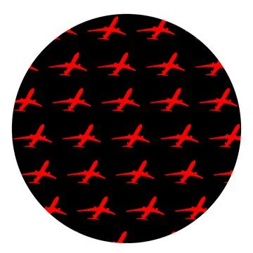 Circle airplane shameless background vector silhouette Иллюстрация