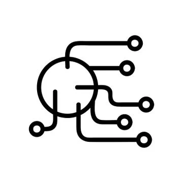 Circle analysis icon vector outline illustration Stock Illustration