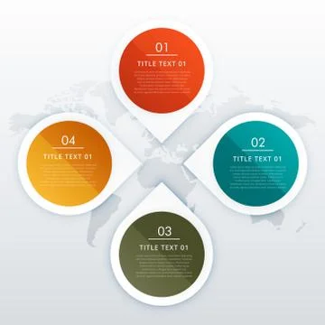 Circle and arrow style four steps infographics design for business presenta.. 스톡 일러스트
