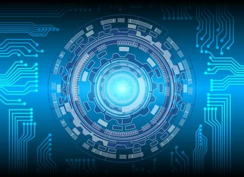 Circle and circuit technology background, abstract technology concept backgro 스톡 일러스트