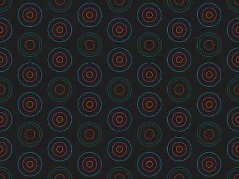 Circle and  connection on a seamless spring pattern. Stock Illustration