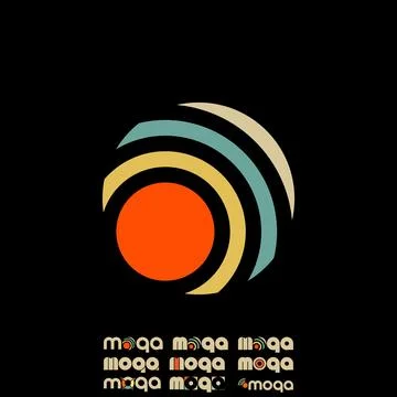 Circle and cutting shadow initial O font like center and wave gradient effect Stock Illustration