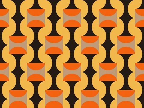 Circle and  diameter on a seamless spring pattern. Stock Illustration