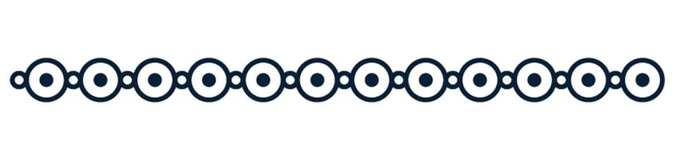 Circle And Dot Pattern Border Design Stock Illustration