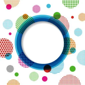 Circle and dotty background Stock Illustration
