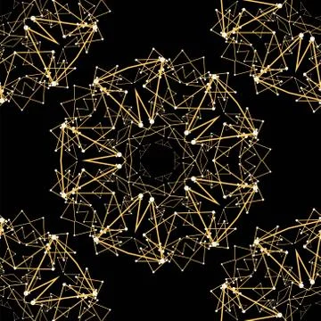 Circle and line vector baground seamless Stock Illustration