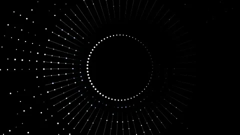 Circle and lines animation on black background Stock Footage 171000823