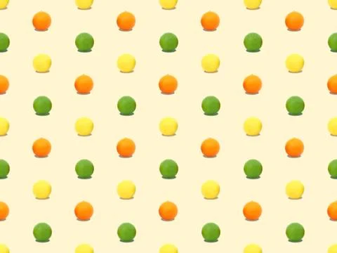 Circle and nature on a seamless spring pattern. Stock Illustration