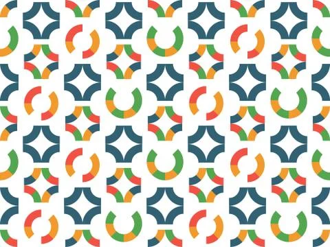Circle and  period on a seamless spring pattern. Stock Illustration