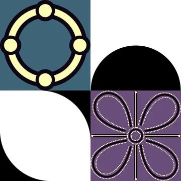 Circle and petal Stock Illustration
