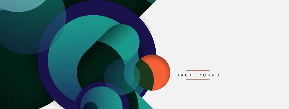 Circle and round shapes abstract background. Vector illustration for wallpaper Stock Illustration