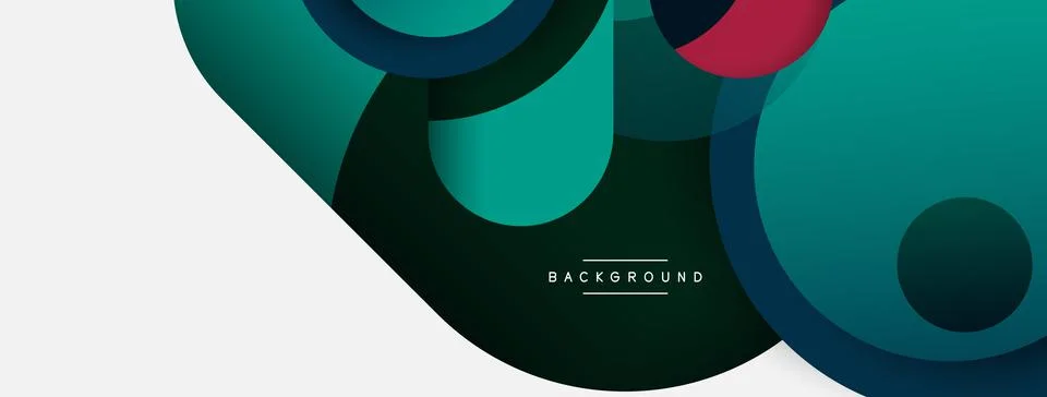 Circle and round shapes abstract background. Vector illustration for wallpaper イラスト素材