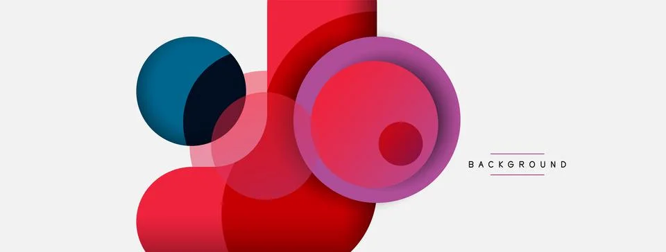 Circle and round shapes abstract background. Vector illustration for wallpaper Stock Illustration