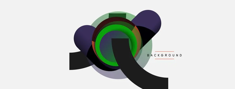 Circle and round shapes abstract background. Vector illustration for wallpaper Stock Illustration