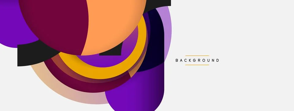 Circle and round shapes abstract background. Vector illustration for wallpaper Stock Illustration