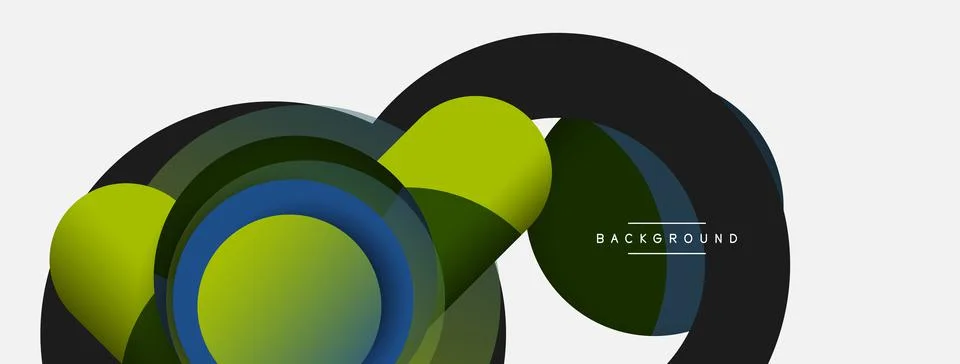 Circle and round shapes abstract background. Vector illustration for wallpaper Stock Illustration