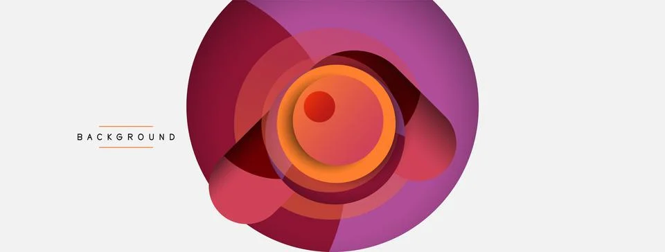 Circle and round shapes abstract background. Vector illustration for wallpaper Stock Illustration