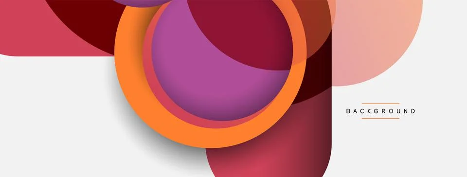 Circle and round shapes abstract background. Vector illustration for wallpaper Stock Illustration
