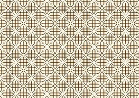 Circle and rounded corner square pattern on pastel color Stock Illustration