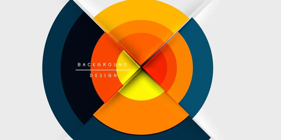 Circle and semi circle geometric background. Vector Illustration For Wallpaper Stock Illustration