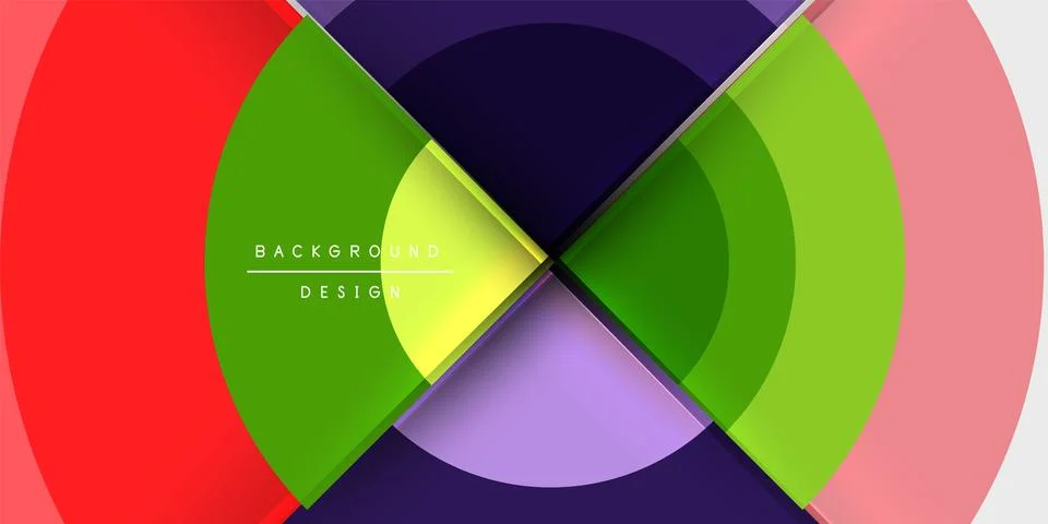 Circle and semi circle geometric background. Vector Illustration For Wallpaper Stock Illustration