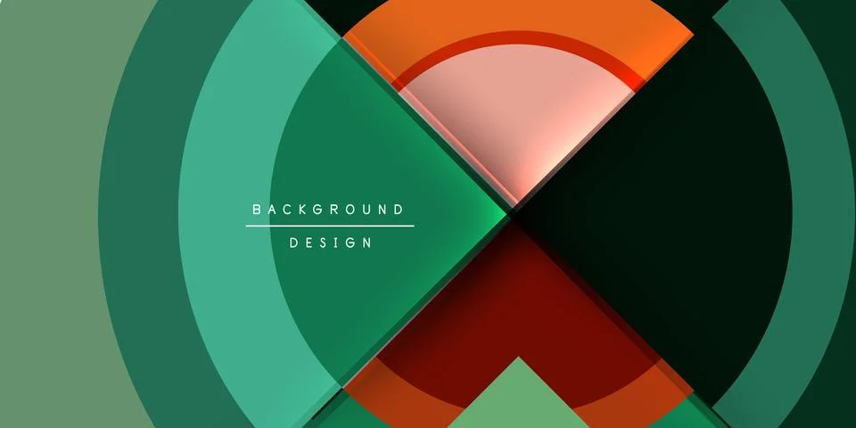 Circle and semi circle geometric background. Vector Illustration For Wallpaper Stock Illustration