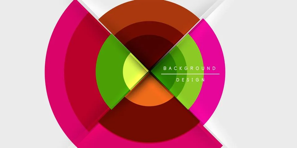 Circle and semi circle geometric background. Vector Illustration For Wallpaper Stock Illustration
