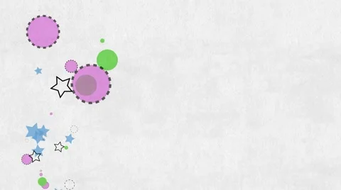 Circle and star background with copy space on the right 스톡 동영상 3264790