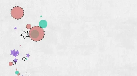 Circle and star background with copy space on the right 스톡 동영상 3274616