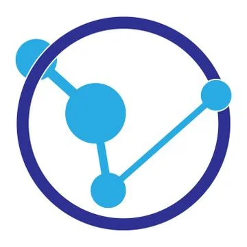 Circle and structure icon.Vector illustration in a flat style for a logo, log Stock Illustration