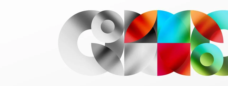 Circle and triangle abstract background. Concept for creative technology Stock Illustration