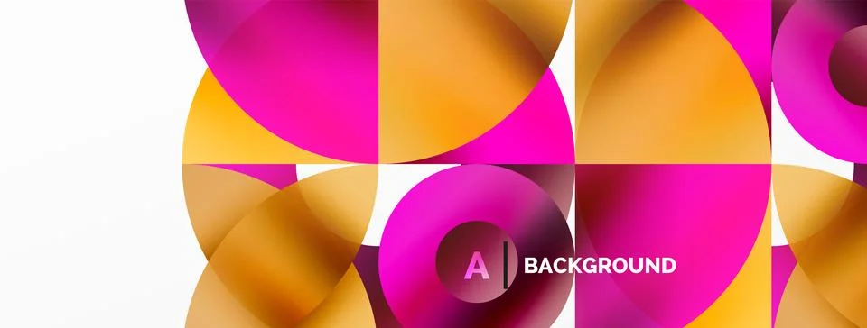 Circle and triangle abstract background. Concept for creative technology Stock Illustration