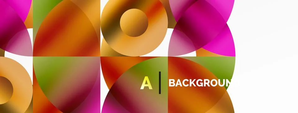 Circle and triangle abstract background. Concept for creative technology Stock Illustration