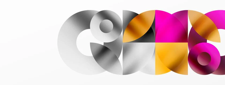 Circle and triangle abstract background. Concept for creative technology Stock Illustration